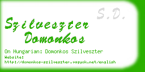 szilveszter domonkos business card